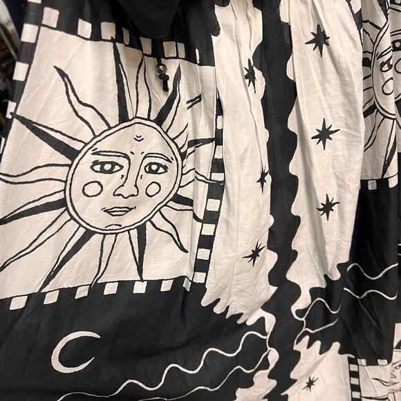 Anthropologie Tigre Indigo Celestial Print Halter Neck Maxi Dress - Picture 9 of 12